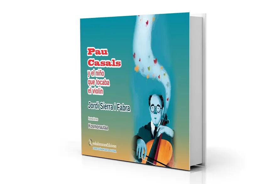 Maqueta en formato cuaderno de música de la edición en español de "Pau Casals y el niño que tocaba el violin". Derechos Reservados para Argentina, LATAM y US. (Buenos Aires, 2021)
